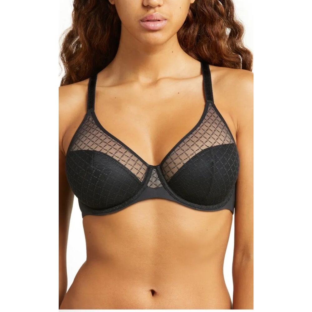 CHANTELLE 16M1 NORAH CHIC UNDERWIRE BRA BLACK SZ 36H NWT $84